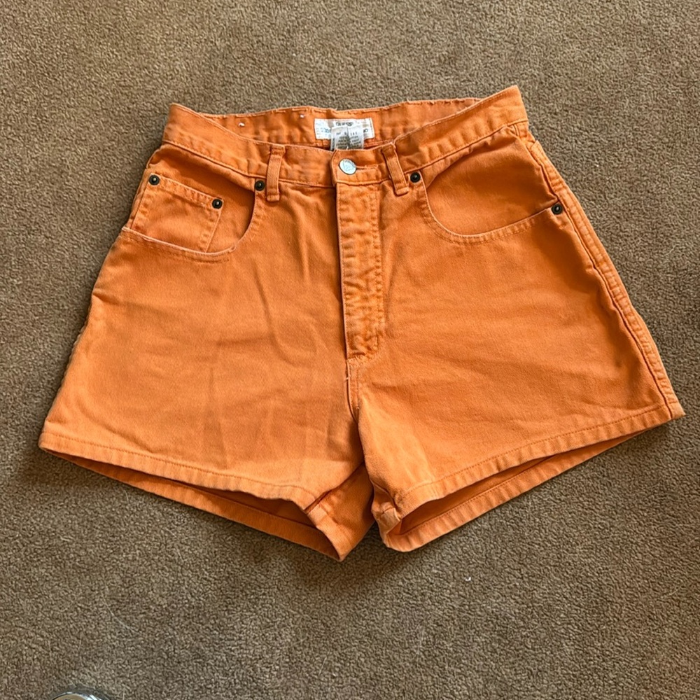 Vintage orange Guess Jean shorts | 28